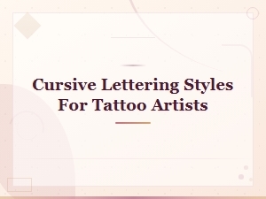 Cursive Lettering Styles for Tattoo Artists: Font Collection Guide
