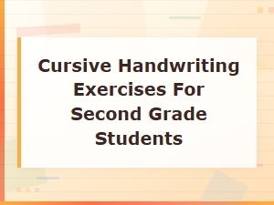Cursive Writing Practice Ideas for Second Grade